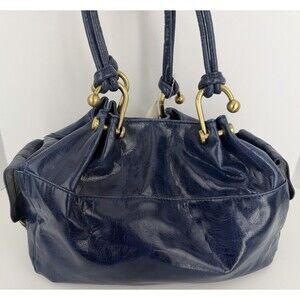Big Buddha Faux Leather Hobo Bag, Blue with Gold Hardware, NWT